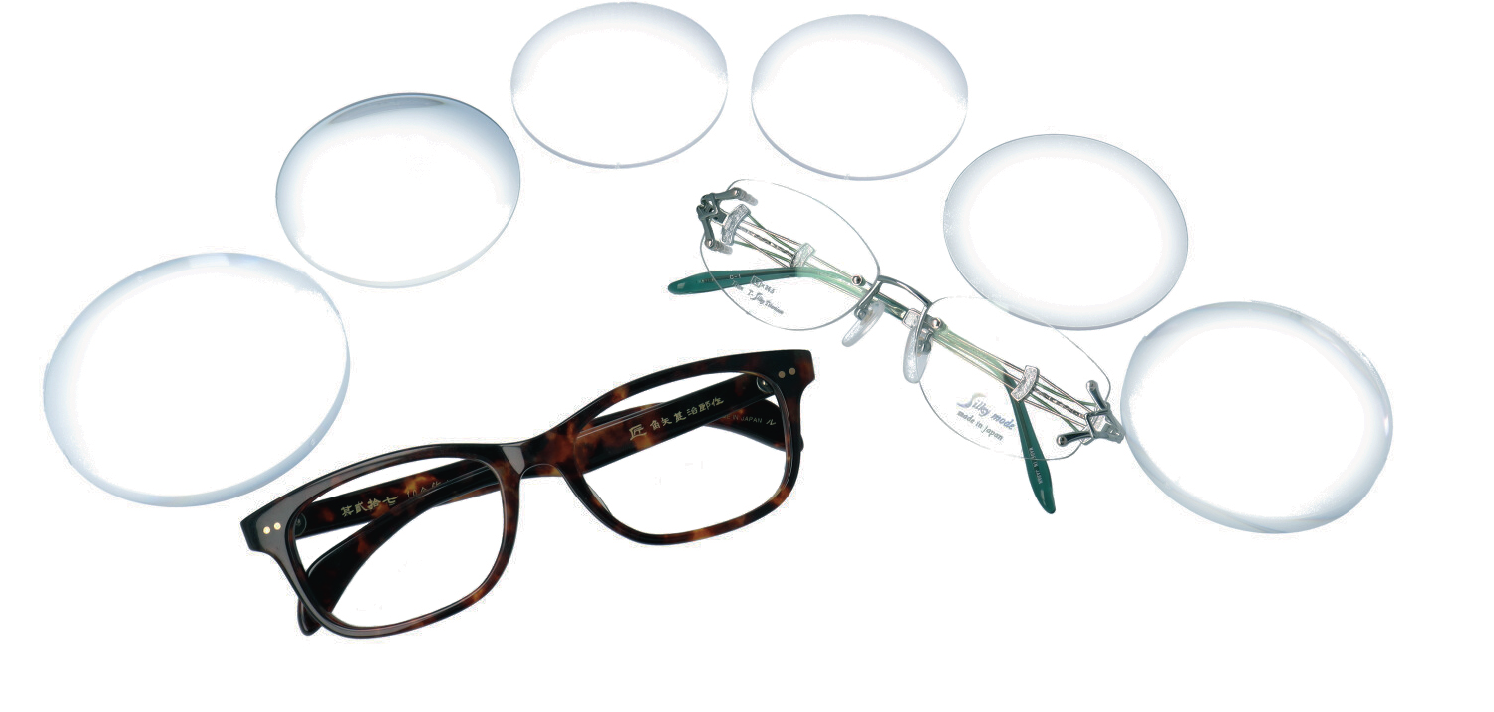 レンズ枠入れ加工 - 眼鏡フレームとレンズ